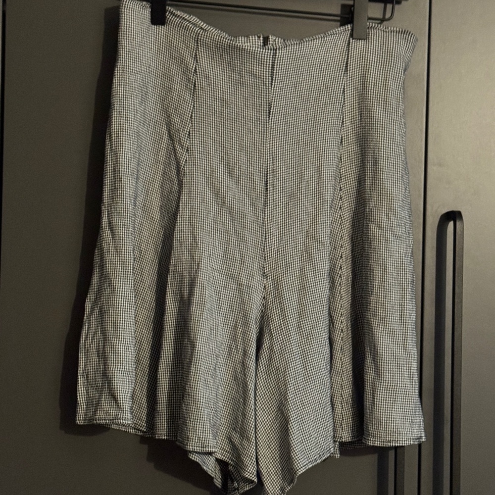 Elegant High Waist Checkered Women's Shorts